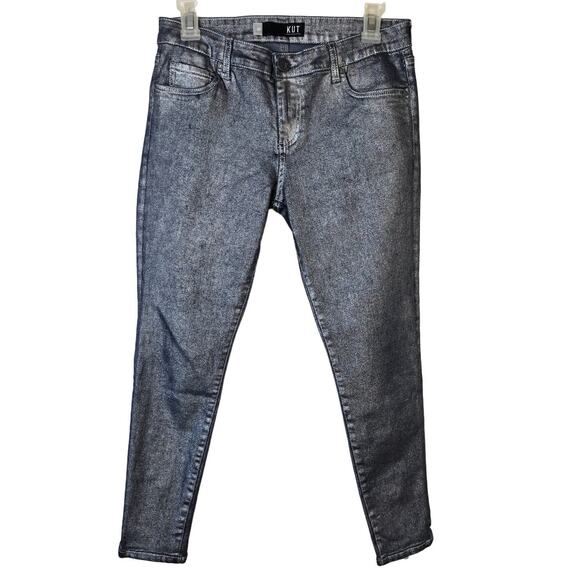 Kut From The Kloth Connie Ankle Skinny Jeans Women's 4P Silver Wash Festival - Picture 1 of 9